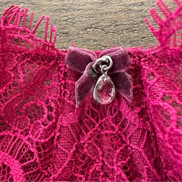 Victoria’s Secret 36D Dream Angels Burgundy Pink Lace Push Up Underwire Bra - Picture 3 of 6